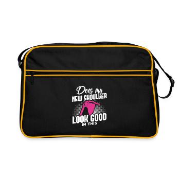 Shoulder Replacement Post New Surgery Gift - Retro Bag - black/gold - Front