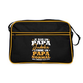 Je suis un papa judoka - Sac Retro - noir/or - Devant