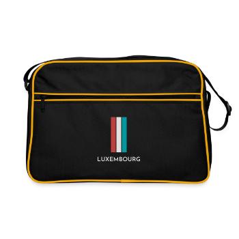 Drapeau du Luxembourg, fierté luxembourgeoise - Sac Retro - noir/or - Devant