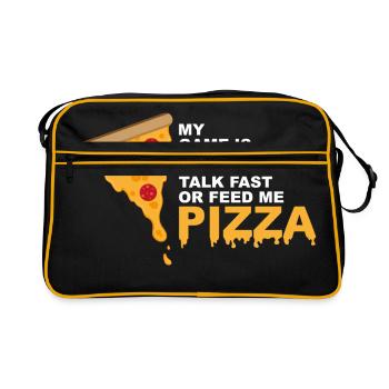 Le jeu est en pause Pizza Gaming Funny - Sac Retro - noir/or - Devant