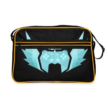 Controller with joins (pastel turquoise) - Retro Bag - black/gold - Front
