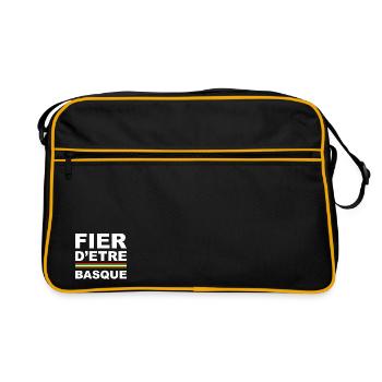 Fier d'être BASQUE - - Sac Retro - noir/or - Devant