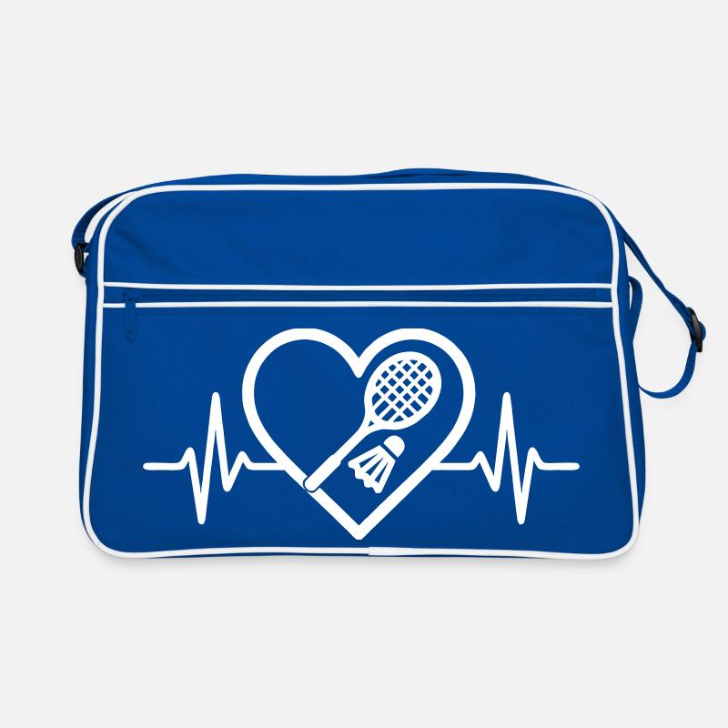 Badminton Herz Retro Tasche