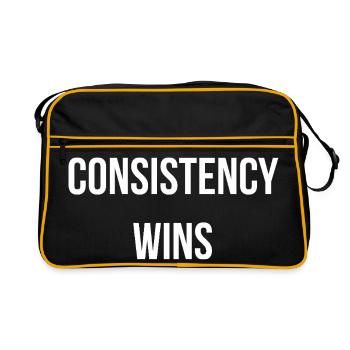 LA CONSTANCE GAGNE. | Greyline Officiel - Sac Retro - noir/or - Devant