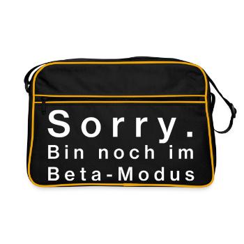 Sorry. I'm still in beta mode - Retro Bag - black/gold - Front