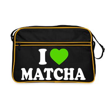 J’adore le Matcha - Sac Retro - noir/or - Devant