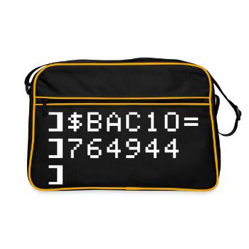 Bacio BAC10 8-Bit Esadecimal Code Nerd Pixel Art - Retro Bag - black/gold - Front