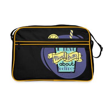 I have mixed drinks about feelings - Retro Bag - black/gold - Front