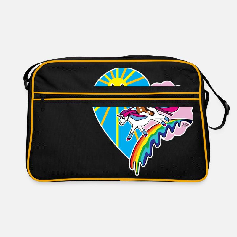 kidscontest Kinder Herz Einhorn Lebkuchenmann Retro Tasche