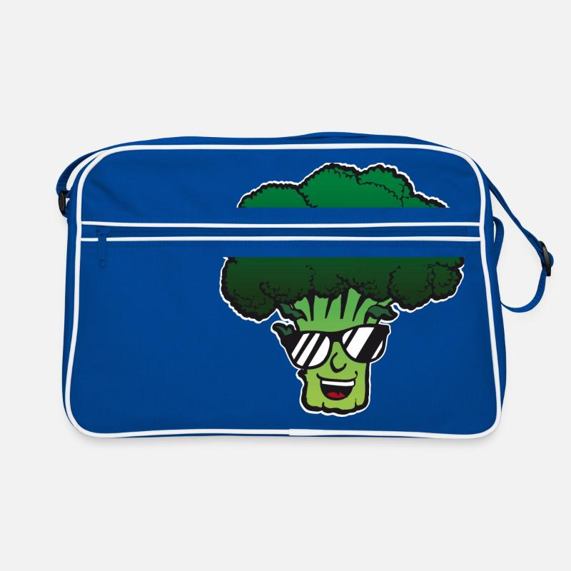 Broccoli mit Sonnenbrille Retro Tasche