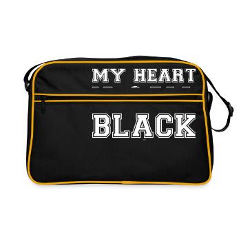 New Zealand My Heart Is All Black - Sac Retro - noir/or - Devant