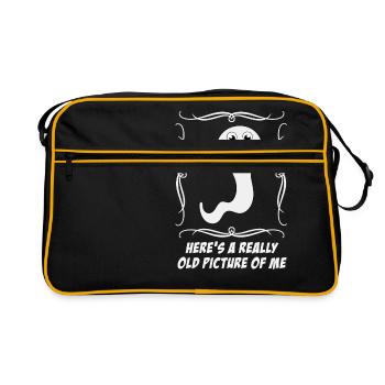 "Voici une image vraiment ancienne de moi" - Sac Retro - noir/or - Devant