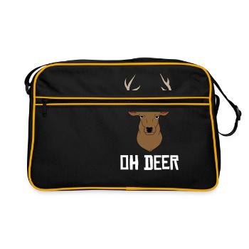 Cool Oh Deer Shooting Tee For Hunters Hunt Is - Retro Bag - black/gold - Front