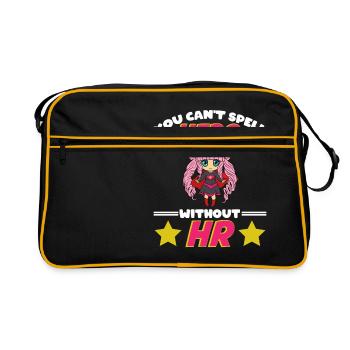 Employment Hire Worker Staff Company Design Spell - Retro Bag - black/gold - Front