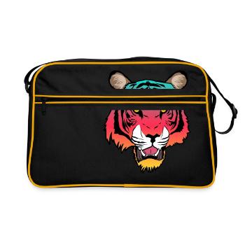 Êtes-vous un fan des animaux de la vie sauvage? - Sac Retro - noir/or - Devant