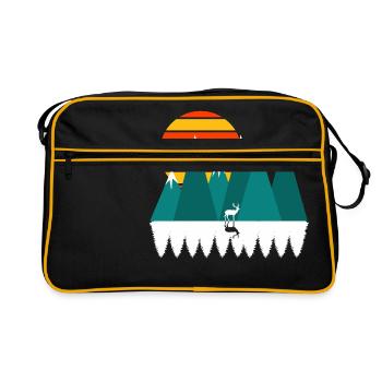 Cool Mountain Shooting Tee For Hunters Hunt Is - Retro Tasche - Schwarz/Gold - Vorne