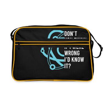 Don't You Think If I Were Wrong I'd Know - Retro Bag - black/gold - Front