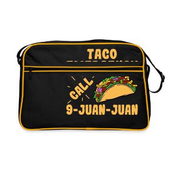 "Taco Emergency Call 9-Juan-Juan" For Any Tacos - Retro Bag - black/gold - Front