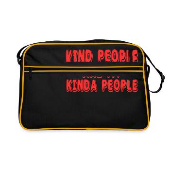 Kind People Are My Kinda People Full Of Sarcasms - Retro Bag - black/gold - Front