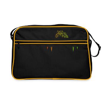 Heartbeat ECG is a brand new concept of chevaux - Sac Retro - noir/or - Devant
