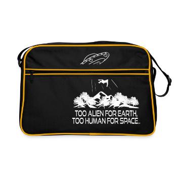 Trop étranger pour la terre Trop humain pour - Sac Retro - noir/or - Devant