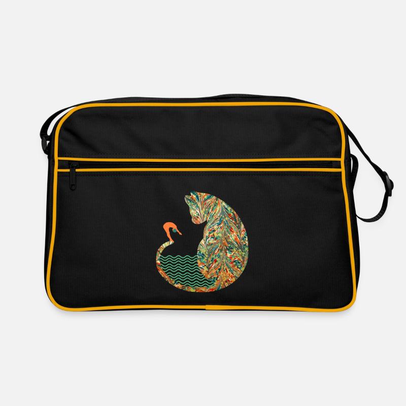 katze mit schwimmer e 20 Retro Tasche