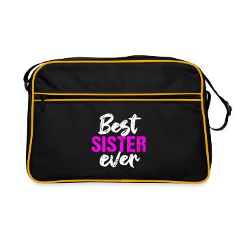 Meilleure sœur de tous les temps Meilleure sœur - Sac Retro - noir/or - Devant