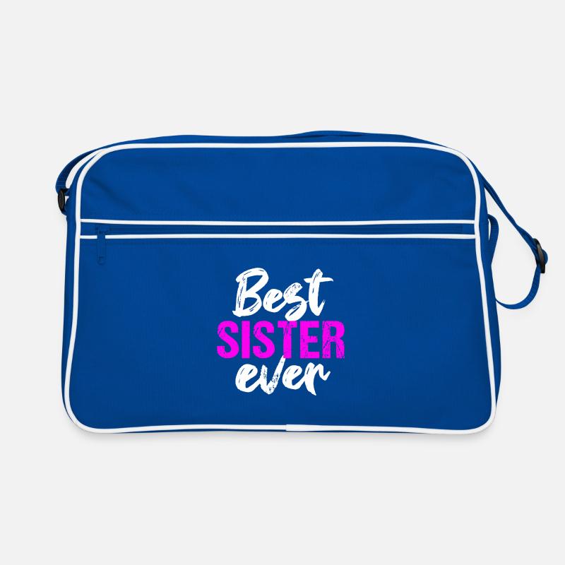 Best Sister Ever Geschwister Beste Schwester Retro Tasche
