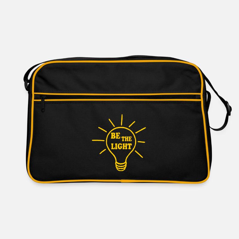 Be the light - Retro Tasche - Schwarz/Gold