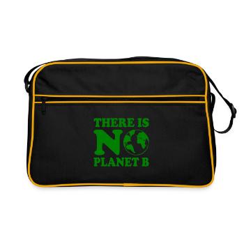 There is no planet b - Sac Retro - noir/or - Devant