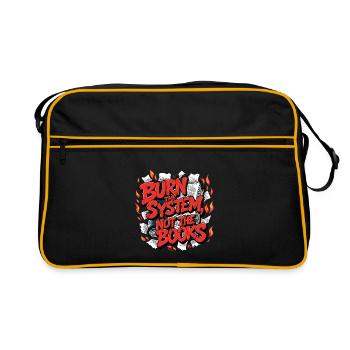 Burn the system - Retro Bag - black/gold - Front
