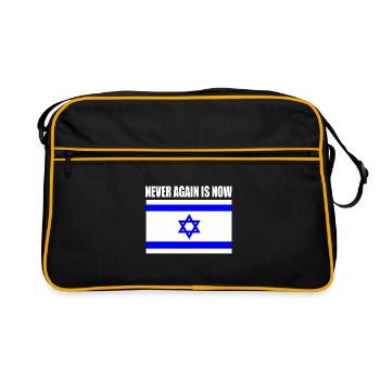 Never again is now - Retro Bag - black/gold - Front