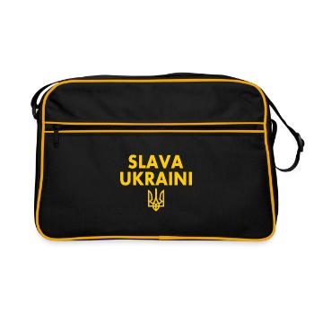 Slava ukraini ukraine - Sac Retro - noir/or - Devant
