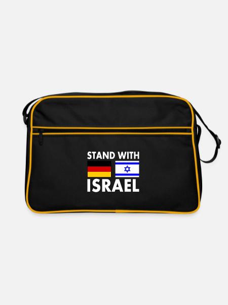 Israel - Retro Tasche - Schwarz/Gold - Vorne
