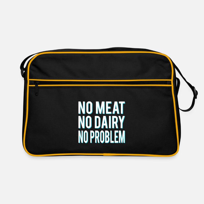 No meat, no dairy, no problem, vegans Retro Bag