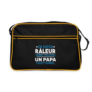 Un super râleur donne toujours papa exceptionnel - Sac Retro - noir/or - Devant