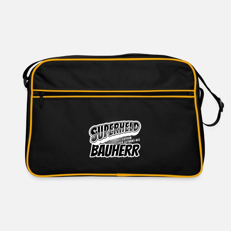 Superheld, clever getarnt als Bauherr Retro Tasche