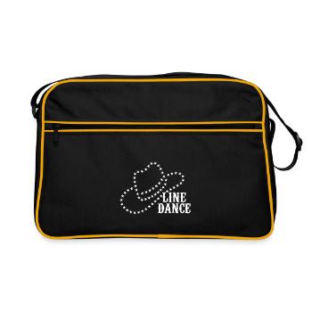 Danse en ligne chapeau de Cowboy Country Fan - cadeau - Sac Retro - noir/or - Devant