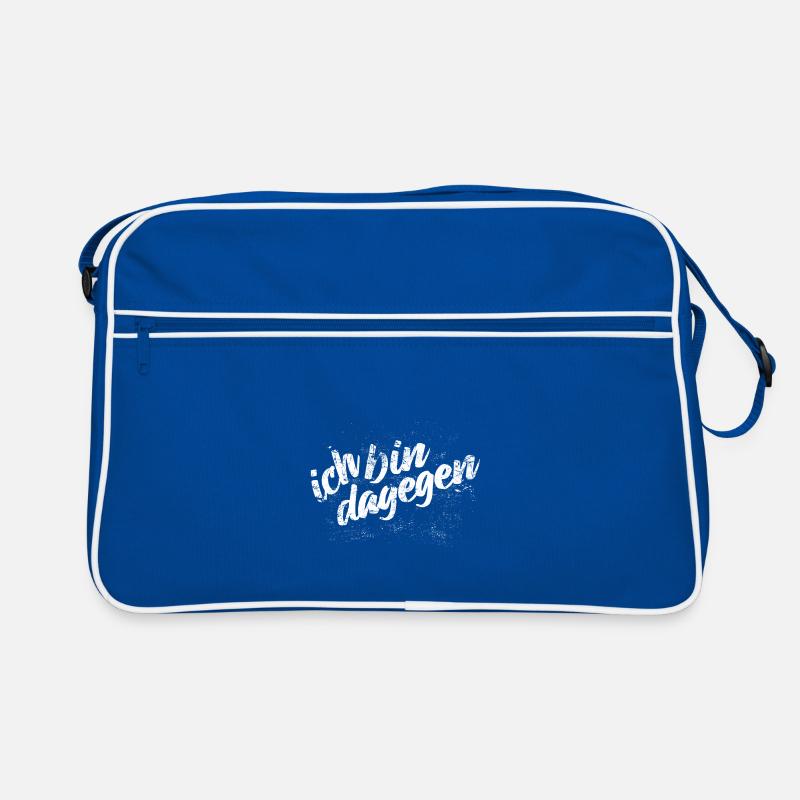 Ich bin dagegen - Protest Spruch Retro Tasche