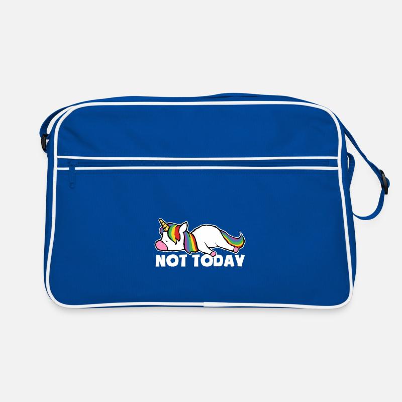 Not today - Tired and lazy - Unicorn Retro Bag