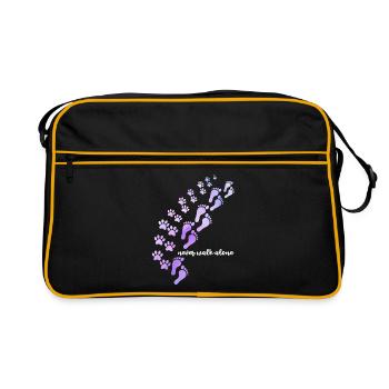 Never Walk Alone - Retro Bag - black/gold - Front