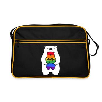 Mama Bear Lgbt - Retro Bag - black/gold - Front