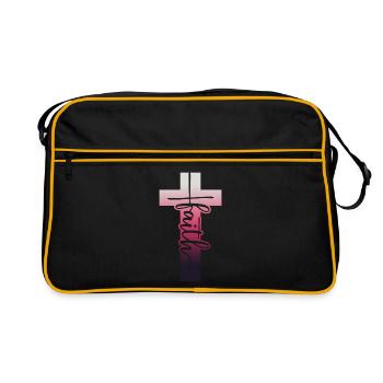 Glaube - Retro Tasche - Schwarz/Gold - Vorne
