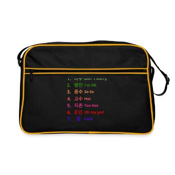 À quel point la nourriture coréenne est-elle épicée? - Sac Retro - noir/or - Devant