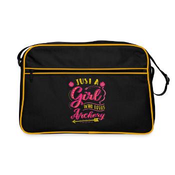 Juste une fille qui aime le tir à l'arc - Sac Retro - noir/or - Devant