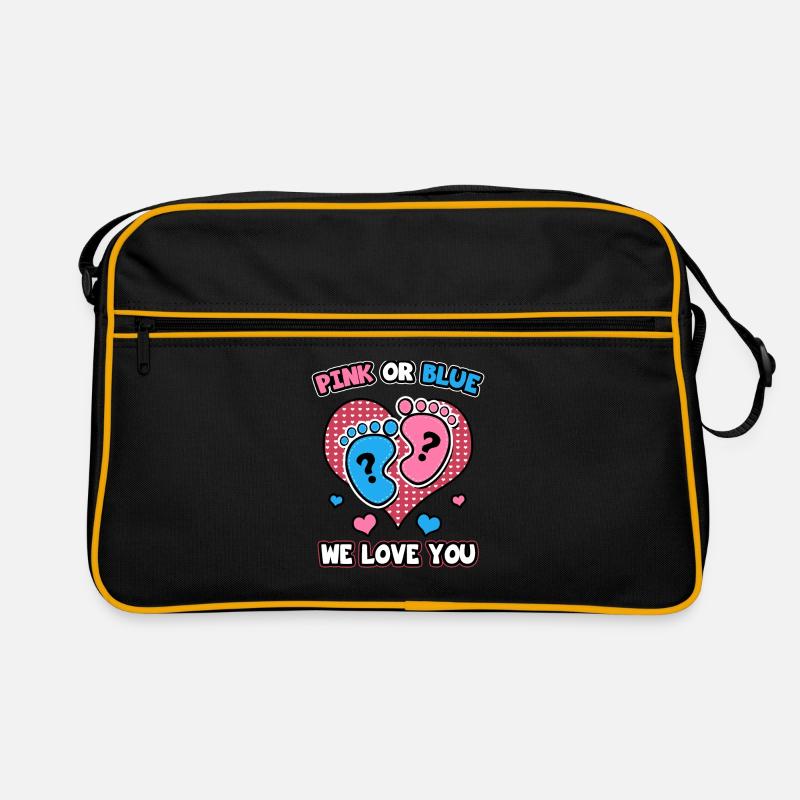 Rose ou bleu nous t'aimons Sac Retro