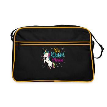 No Gluten Please - Retro Bag - black/gold - Front