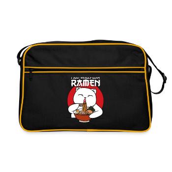 J'adore vraiment Ramen - Sac Retro - noir/or - Devant