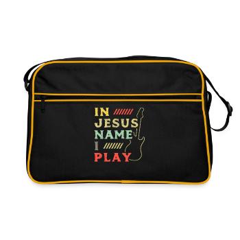 Au Nom de Jésus je joue - Sac Retro - noir/or - Devant