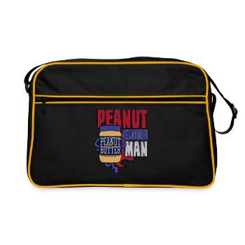 Peanut Butter Man - Retro Tasche - Schwarz/Gold - Vorne